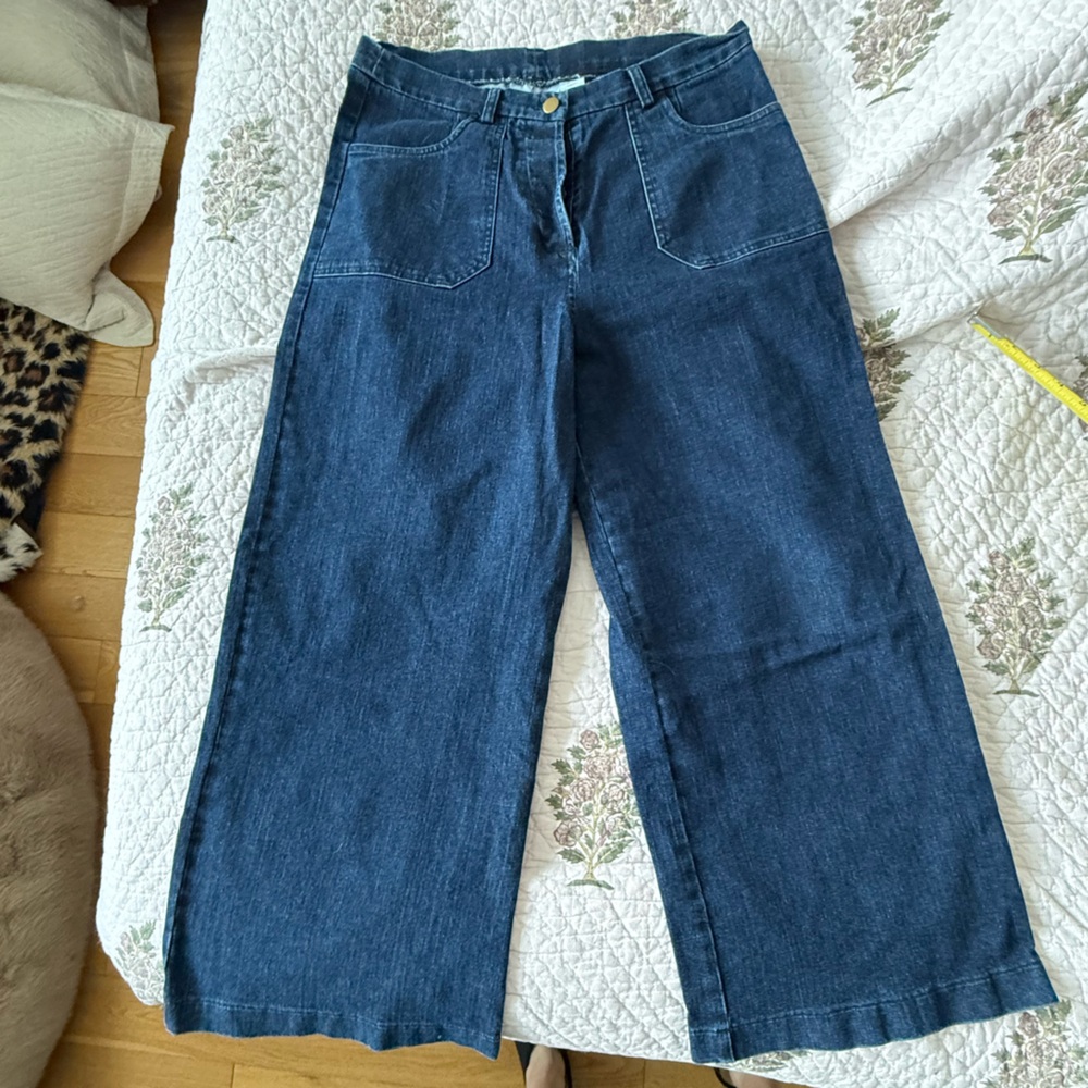 Loup Simone Blue Flare Wide Leg Jeans